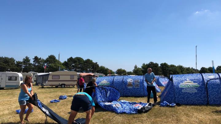 Opsætning af telte 